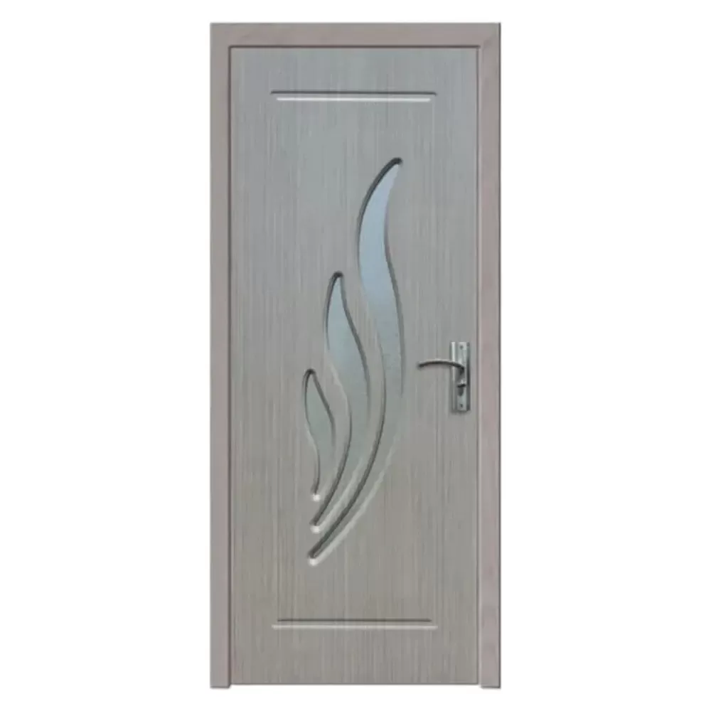 Usa Interior din MDF Novo Doors ND310, Cadru din Lemn Masiv, Geam Sablat, KIT COMPLET, Toc , Manere si balamale incluse (Culoare: Gri deschis, Dimensiune: 70 cm, Toc: Reglabil 30 cm, Maner: Patrat auriu inchidere magnetica)