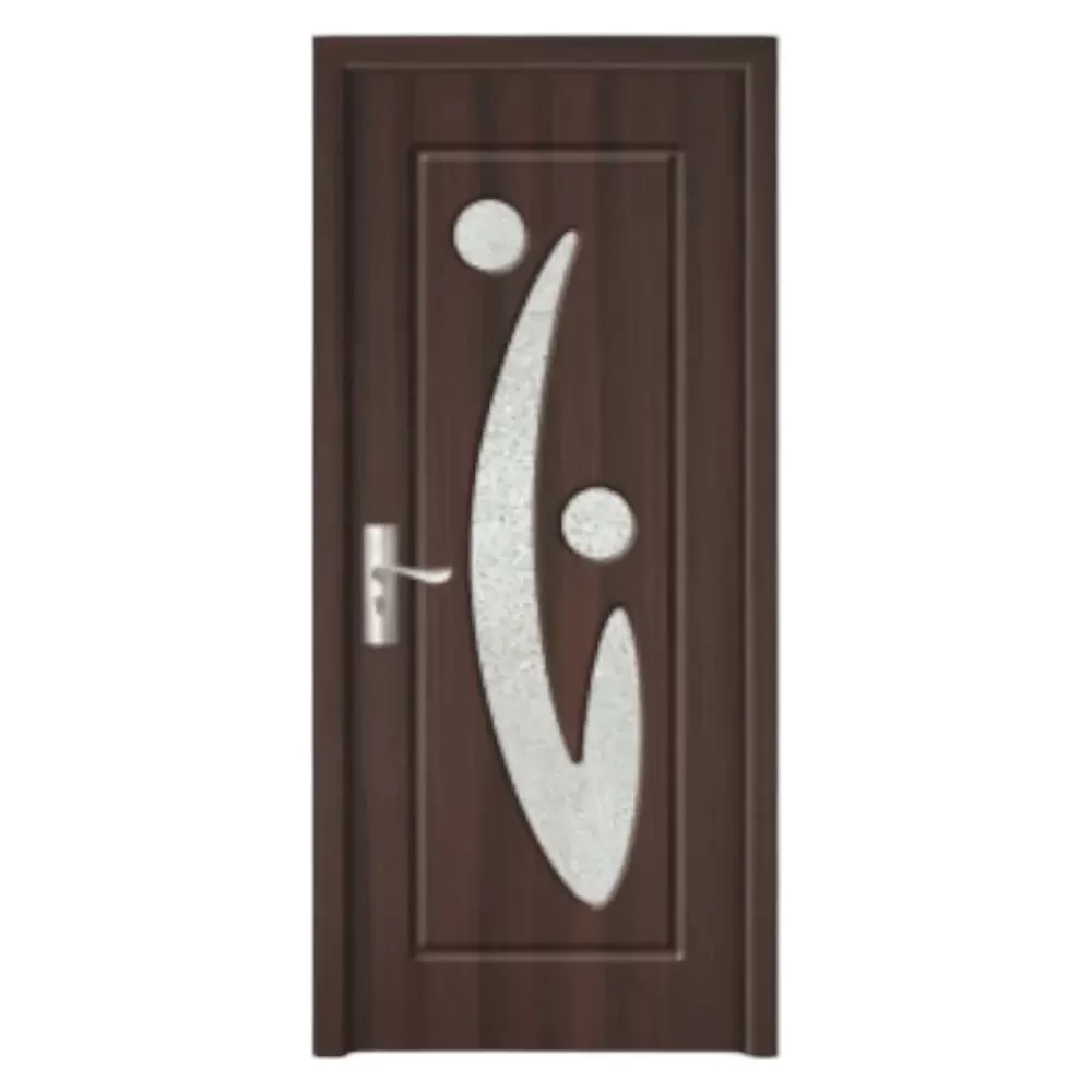 Usa Interior din MDF Novo Doors ND70, Cadru din Lemn Masiv, Geam Sablat, KIT COMPLET, Toc , Manere si balamale incluse (Culoare: Wenge, Dimensiune: 60 cm, Toc: Reglabil 10 cm, Maner: Patrat auriu inchidere magnetica)