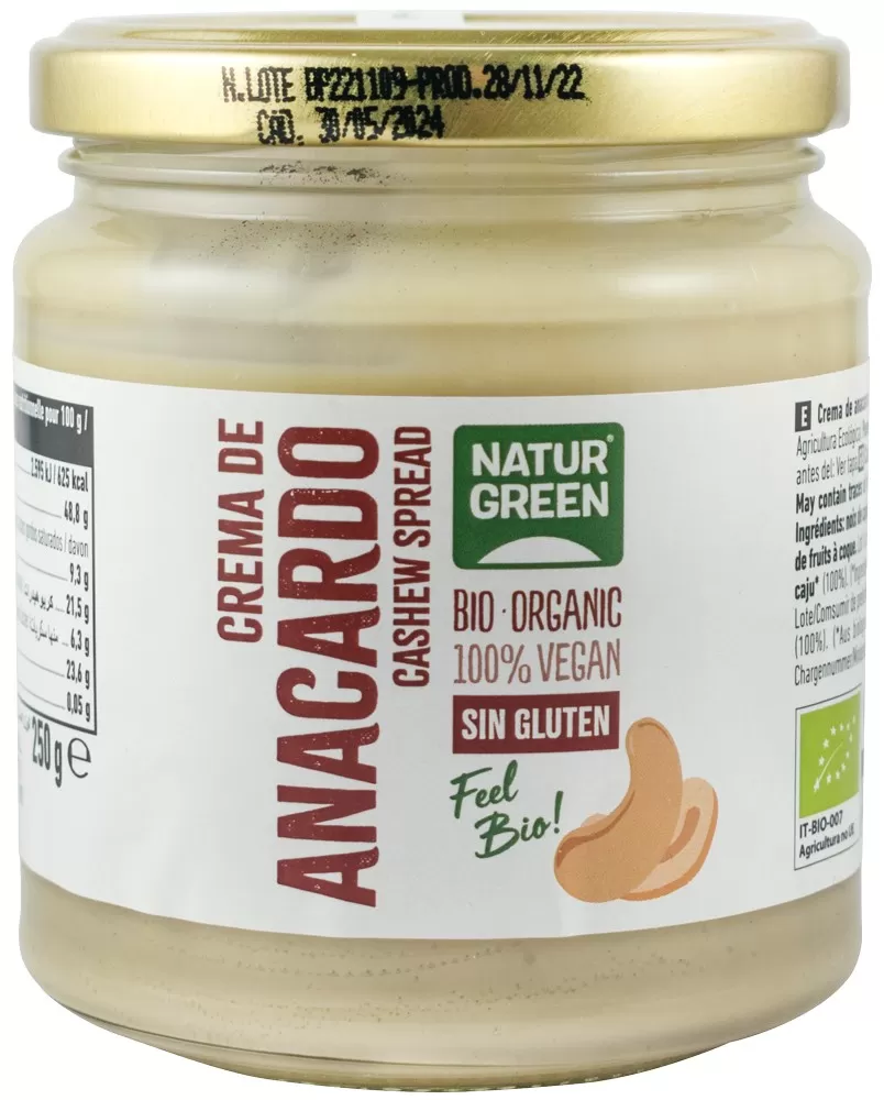 Crema tartinabila bio de caju, 250g Natur Green