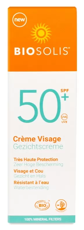 Crema de fata cu protectie solara SPF50+, 50ml Biosolis