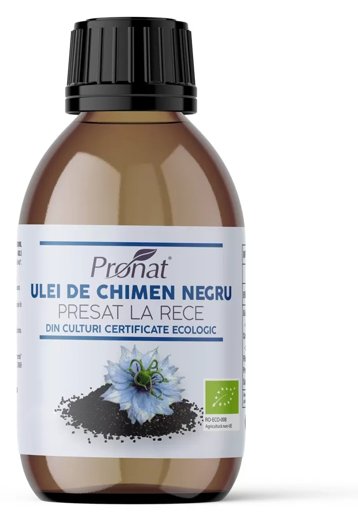 Ulei bio de chimen negru presat la rece, 100ml Pronat