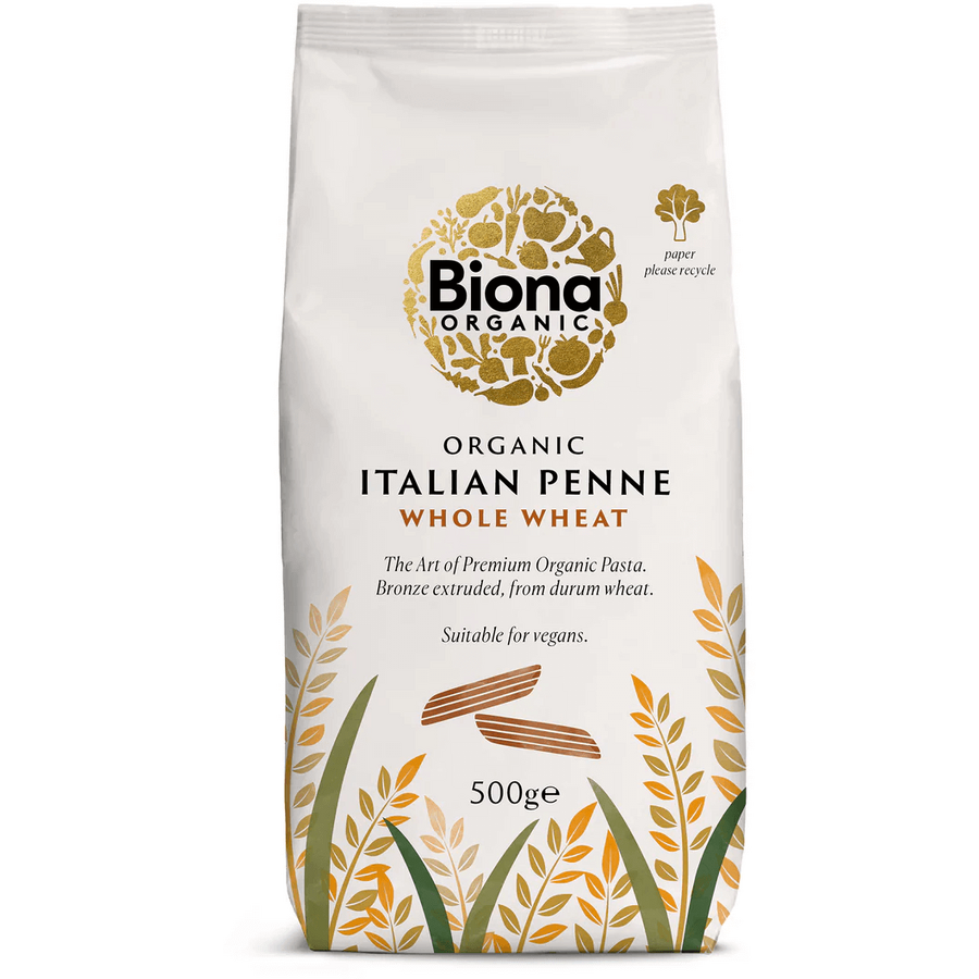 Penne Integrale din Grau Dur Ecologice Bio 500g