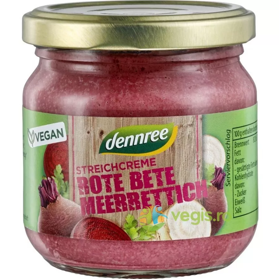 Pate Vegetal cu Sfecla Rosie si Hrean Ecologic Bio 180g