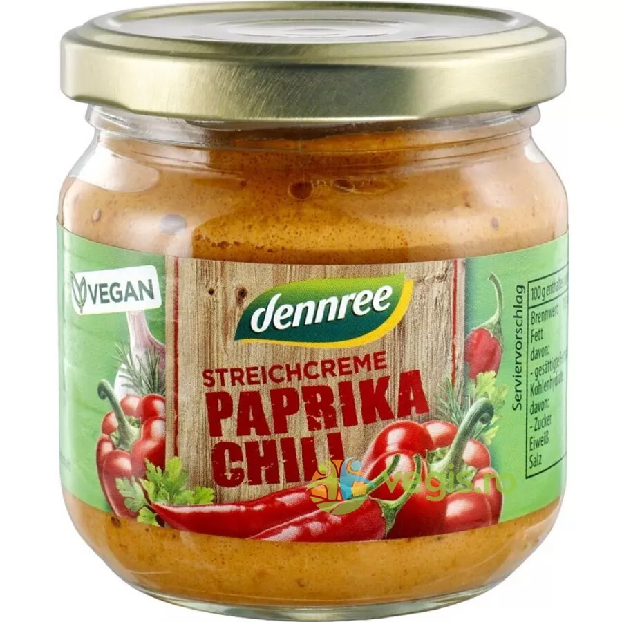 Pate Vegetal cu Ardei si Chilli Ecologic Bio 180g