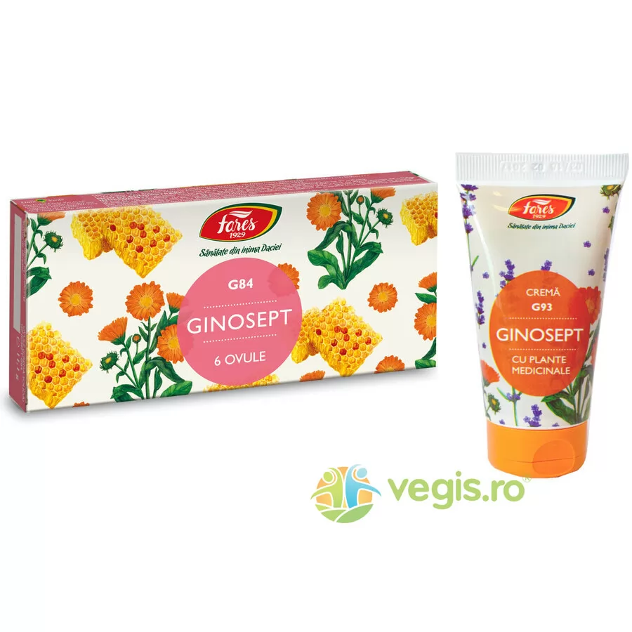 Pachet Ginosept (G86) Crema Solida 6 monodoze + Ginosept Crema (G93) 50ml