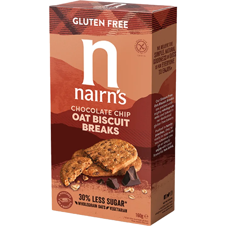 Biscuiti din Ovaz Integral cu Ciocolata fara Gluten 160g