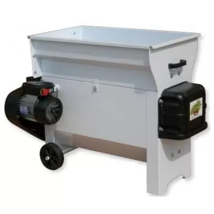 Dezciorchinator cu zdrobitor, cuva rabatabila vopsea emailata, Grifo, 870 x 500 mm, DVEP20, motor 2CP 220V, pompa centrifuga inox, capacitate maxima 2.000 kg ora