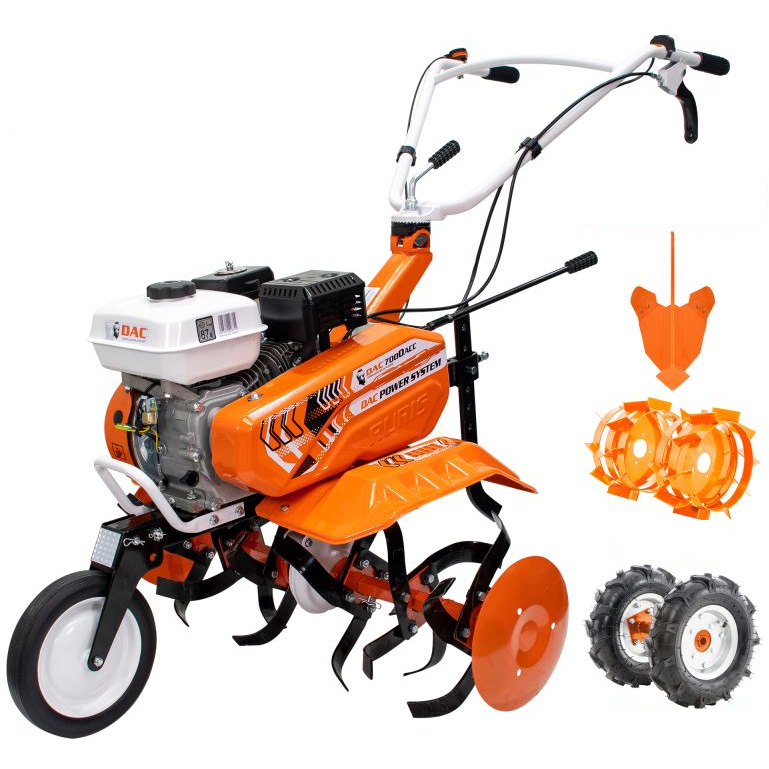 Motosapa DAC 7000ACC1, 7 CP, 560-830 mm, roti cauciuc, roti met 350 fara manicot, rarita ajustabila,
